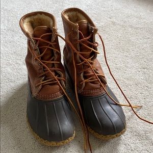 Bean boots LL Bean shearling lined